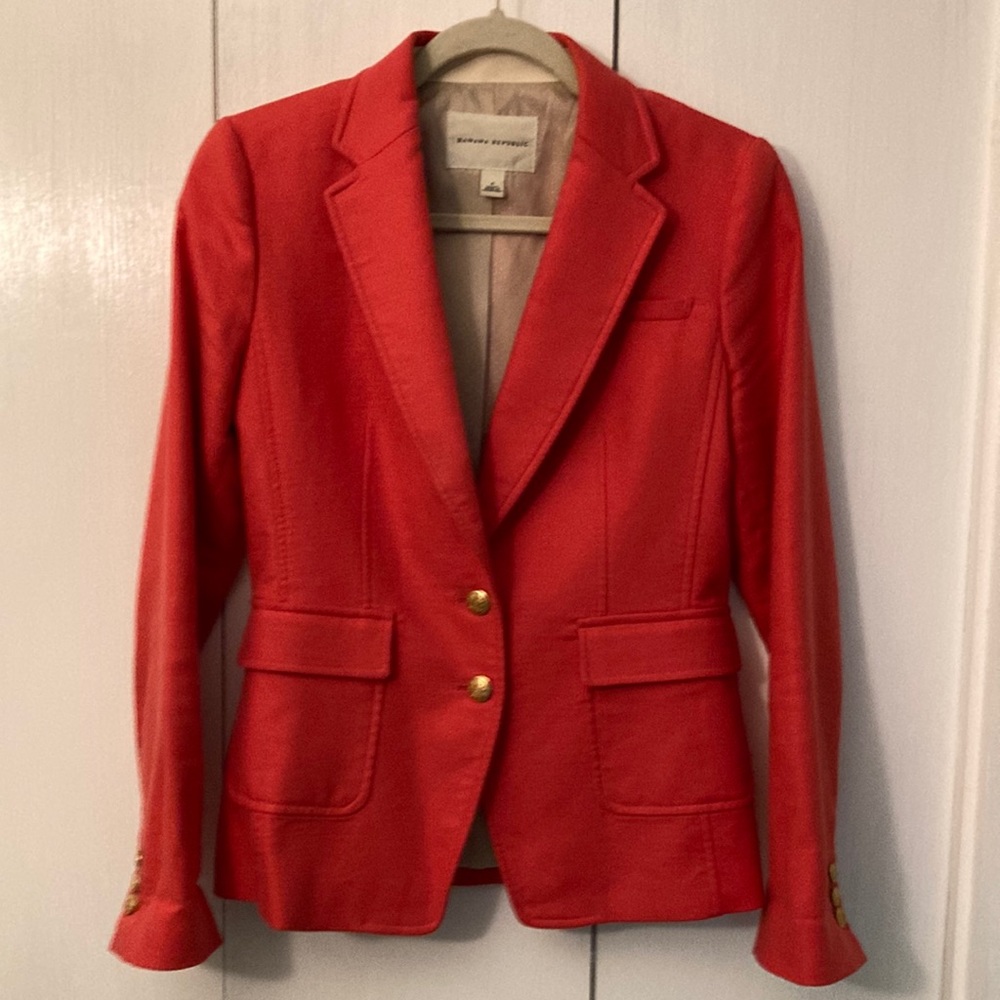 Banana Republic coral blazer. Size 4